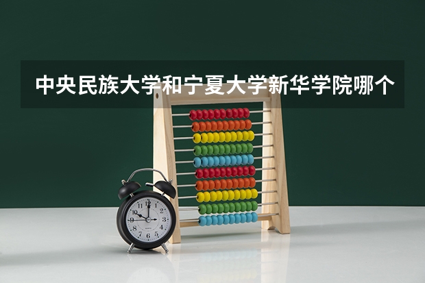 中央民族大学和宁夏大学新华学院哪个学校好 录取分数线对比