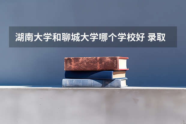 湖南大学和聊城大学哪个学校好 录取分数线对比