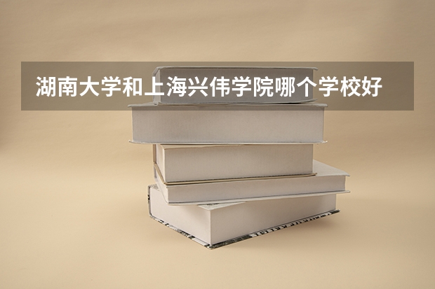 湖南大学和上海兴伟学院哪个学校好 录取分数线对比