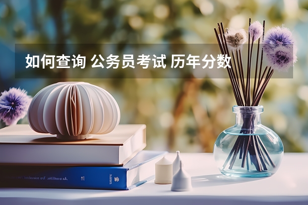 如何查询 公务员考试 历年分数