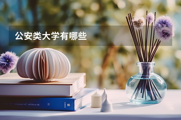 公安类大学有哪些