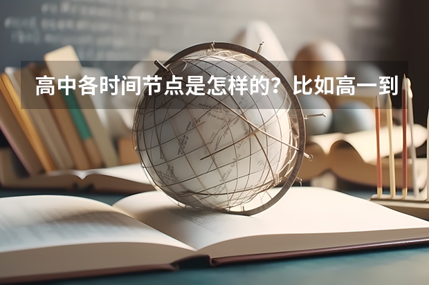 高中各时间节点是怎样的？比如高一到高三什么时候开学、高考时间、小高考时间等等，尽量详细，谢谢~