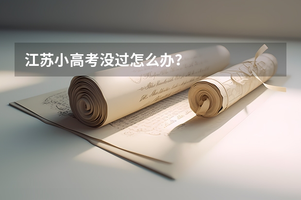 江苏小高考没过怎么办？