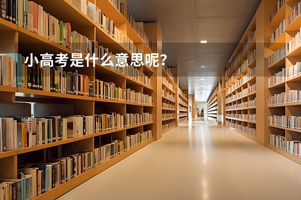 小高考是什么意思呢？