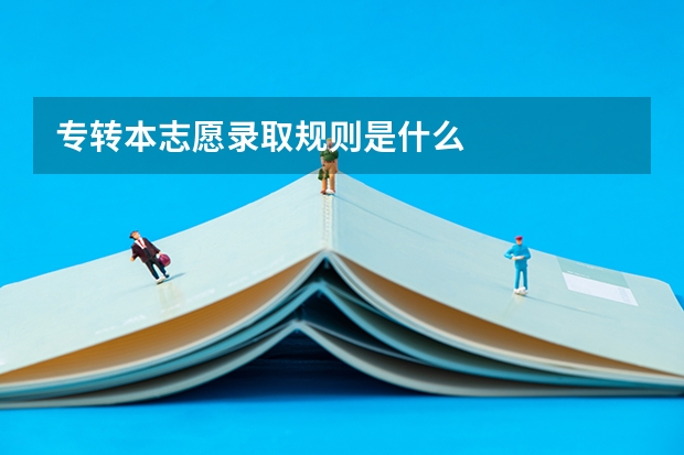 专转本志愿录取规则是什么