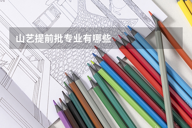 山艺提前批专业有哪些