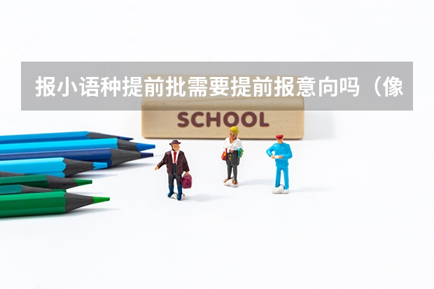 报小语种提前批需要提前报意向吗（像公安军警类那样）