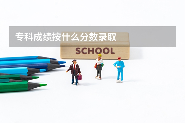 专科成绩按什么分数录取