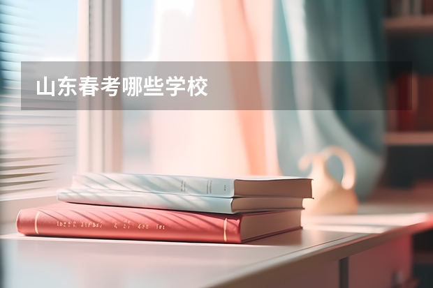 山东春考哪些学校