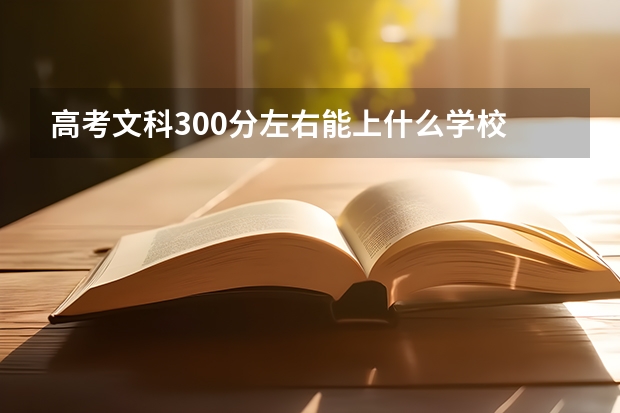 高考文科300分左右能上什么学校