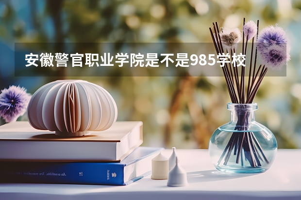 安徽警官职业学院是不是985学校 安徽警官职业学院有哪些王牌的专业