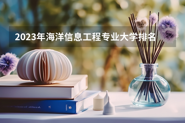 2023年海洋信息工程专业大学排名 海洋信息工程专业前十名大学