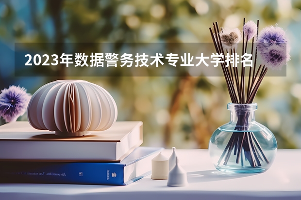 2023年数据警务技术专业大学排名 数据警务技术专业前十名大学